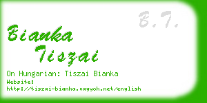 bianka tiszai business card